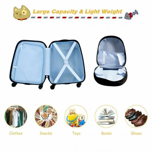 2 pcs Kids Luggage Set 12" Backpack & 16" Rolling Suitcase