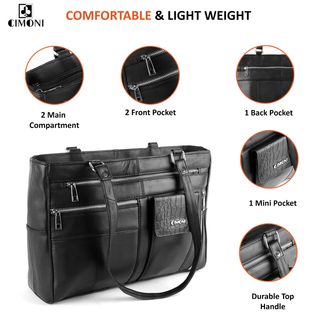 CIMONI Genuine Leather Hand bags for Women