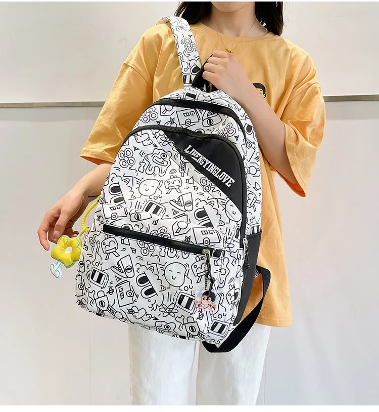 Cute Graffiti Print Backpack