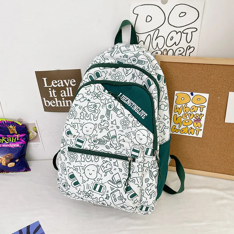 Cute Graffiti Print Backpack