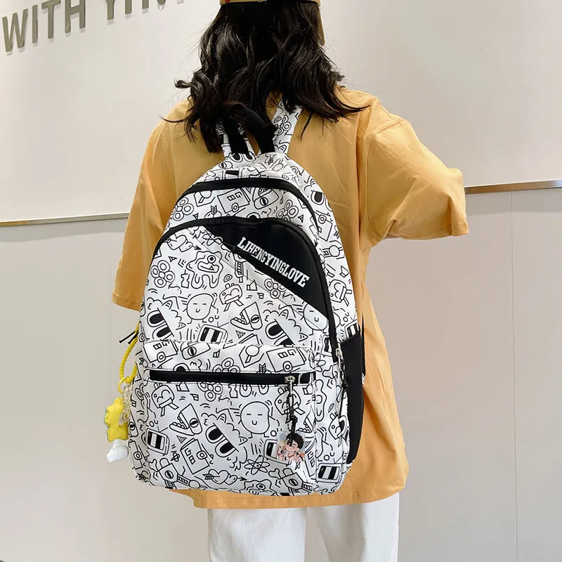 Cute Graffiti Print Backpack