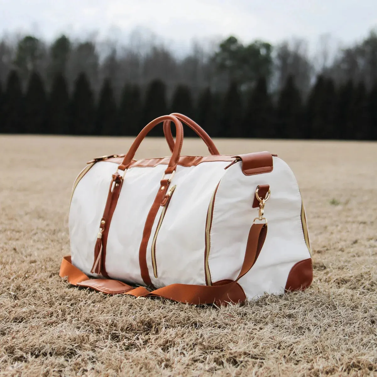 Duffel Weekender Bag  - The Perfect Getaway Bag, Duffel Bag with Garment Bag