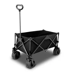 Foldable Wagon Trolley Cart w/ Brakes & Wide Wheels, KILIROO