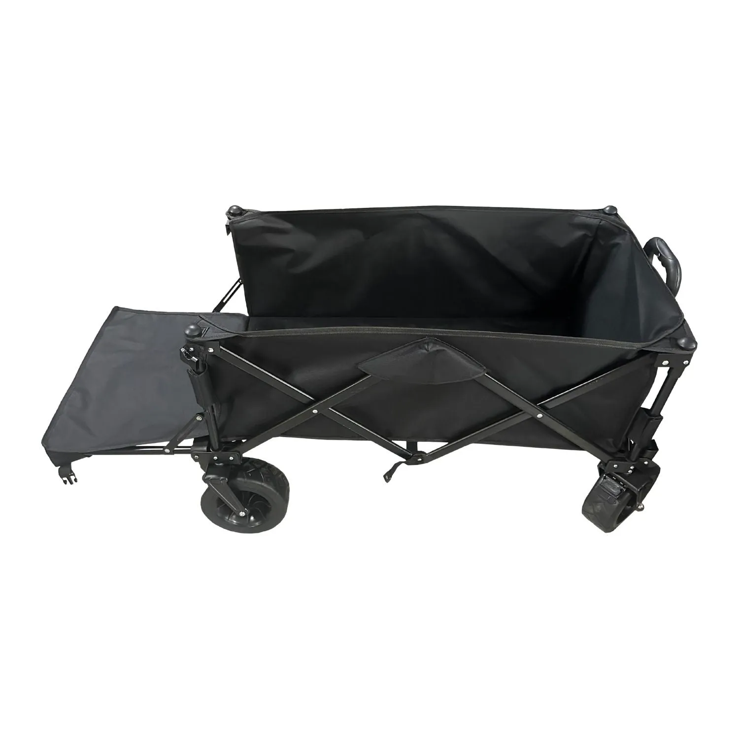 Foldable Wagon Trolley Cart w/ Brakes & Wide Wheels, KILIROO