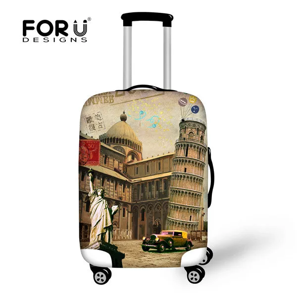 FORUDESIGNS Statue of Liberty Elastic Travel Luggage Protective Cover Stretch Protect Trolley Suitcase Cover for 18-30 Inch Case