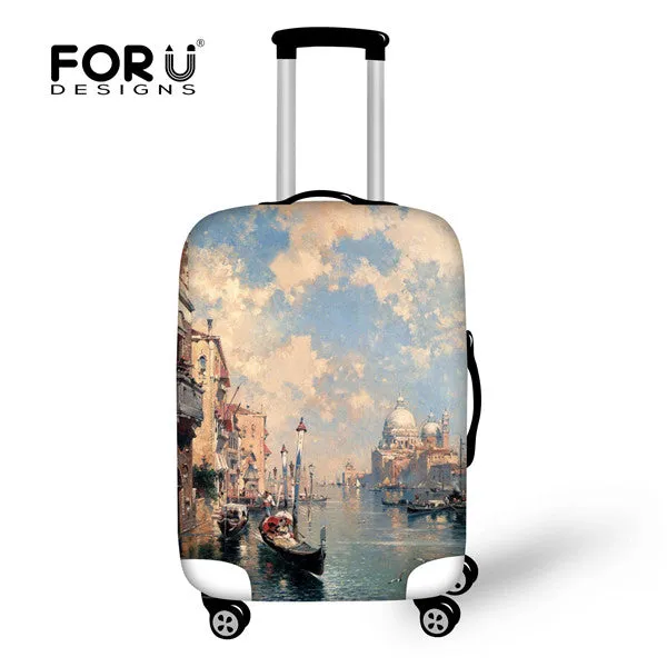 FORUDESIGNS Statue of Liberty Elastic Travel Luggage Protective Cover Stretch Protect Trolley Suitcase Cover for 18-30 Inch Case