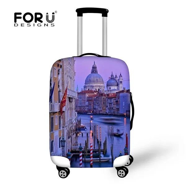 FORUDESIGNS Statue of Liberty Elastic Travel Luggage Protective Cover Stretch Protect Trolley Suitcase Cover for 18-30 Inch Case