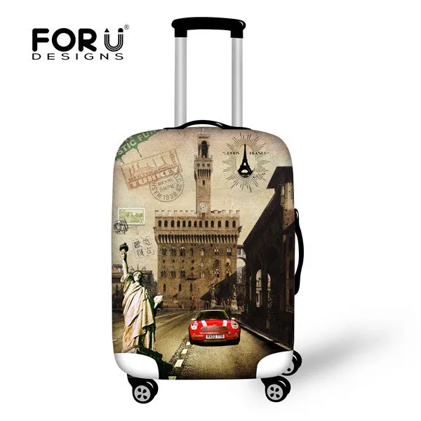 FORUDESIGNS Statue of Liberty Elastic Travel Luggage Protective Cover Stretch Protect Trolley Suitcase Cover for 18-30 Inch Case