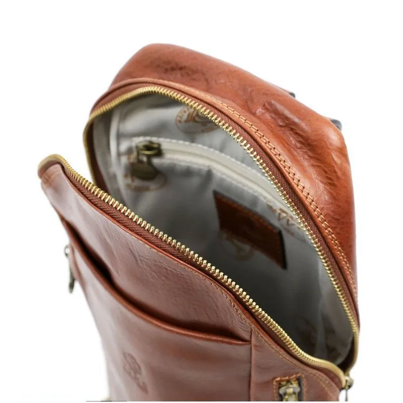 Full Grain Italian Leather Chest Bag - Murphy