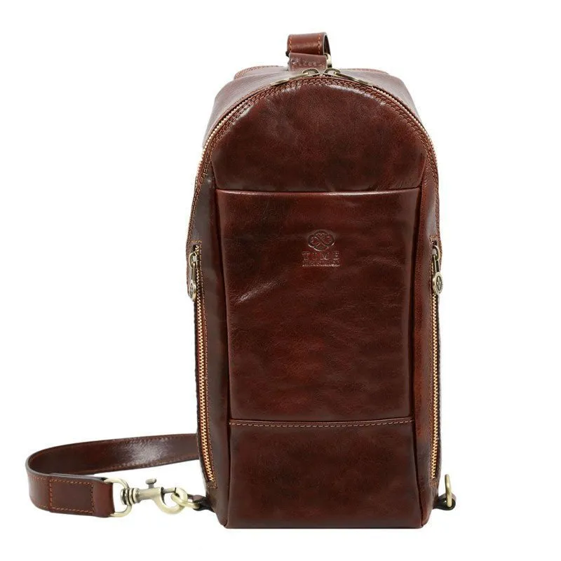 Full Grain Italian Leather Chest Bag - Murphy