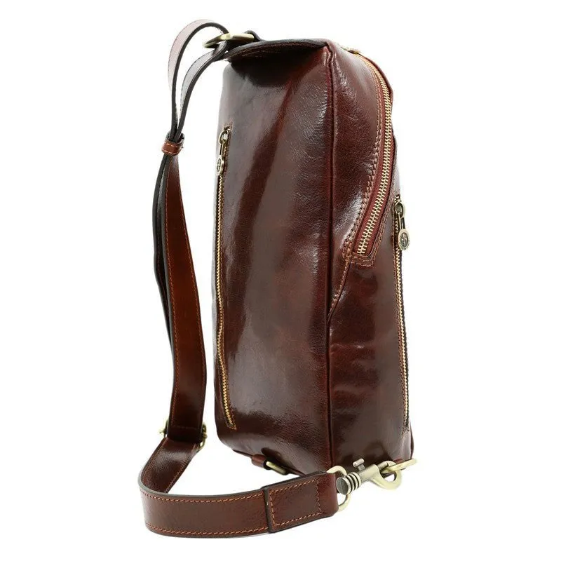 Full Grain Italian Leather Chest Bag - Murphy