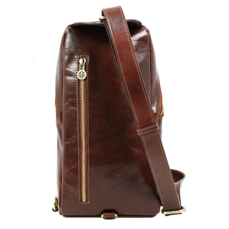 Full Grain Italian Leather Chest Bag - Murphy