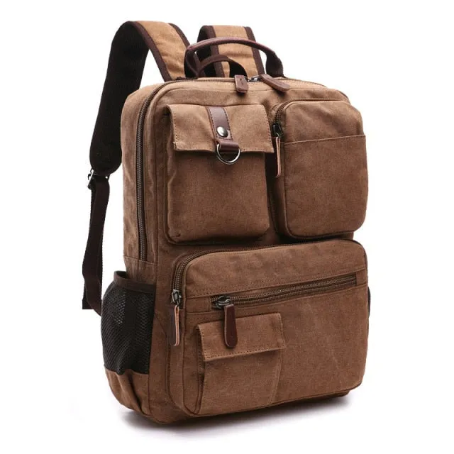 Korean Style Unisex Large Canvas Backpack