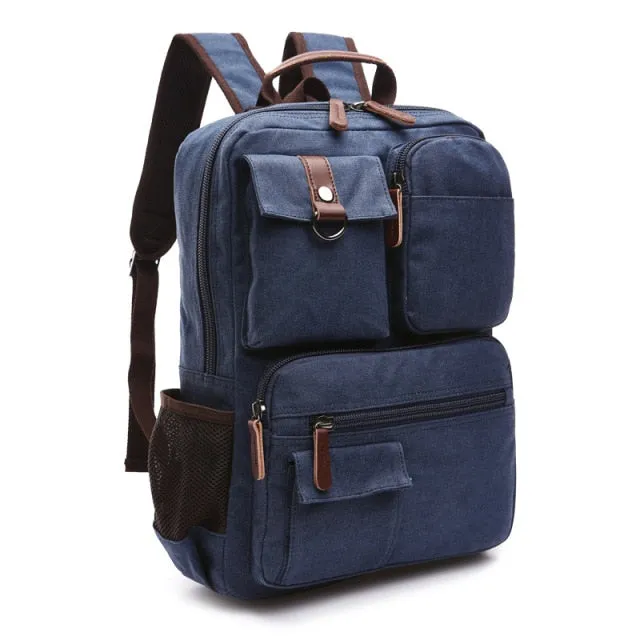 Korean Style Unisex Large Canvas Backpack