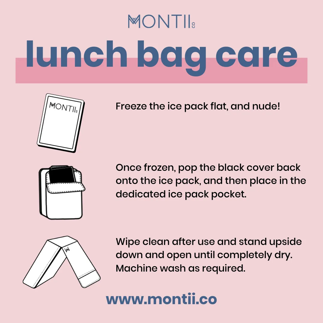 MontiiCo Insulated Medium Lunch Bag - Ripple Camellia