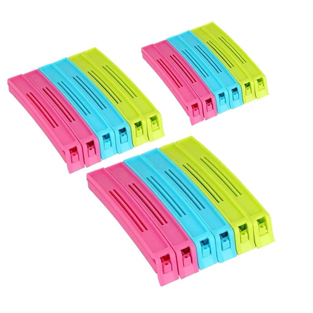 Multipurpose Food Snack Plastic Bag Clip Sealer (Multicolor) -18pc