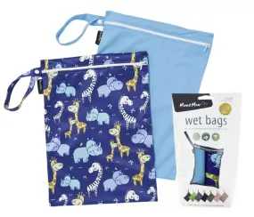 Mum2Mum Wet Bags Twin Pack - ANIMALS / SKY