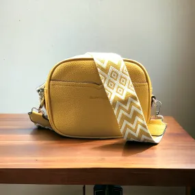 OldTribes™ Yellow Leather Crossbody Bag