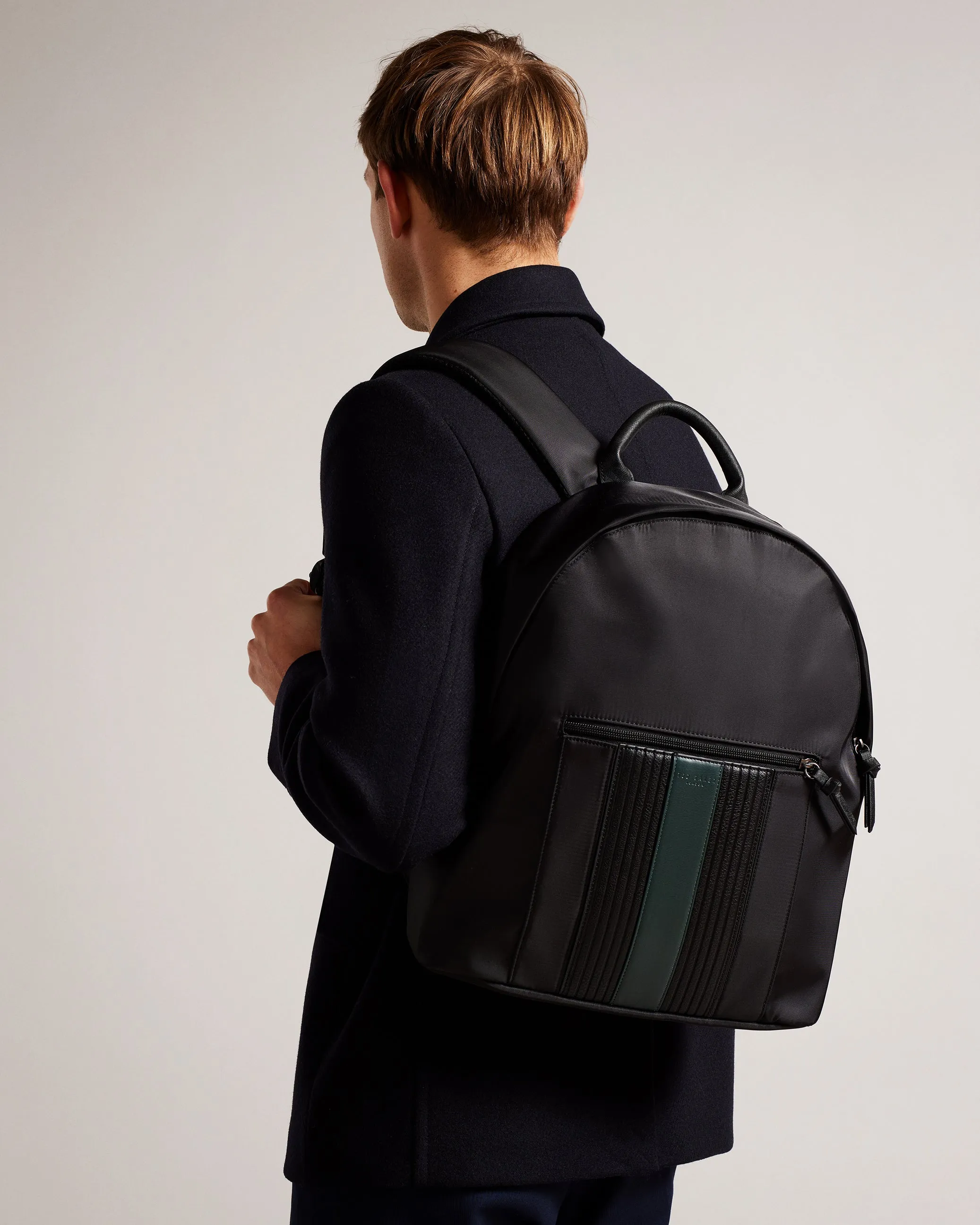 Rucken Core Twill Pu Striped Backpack