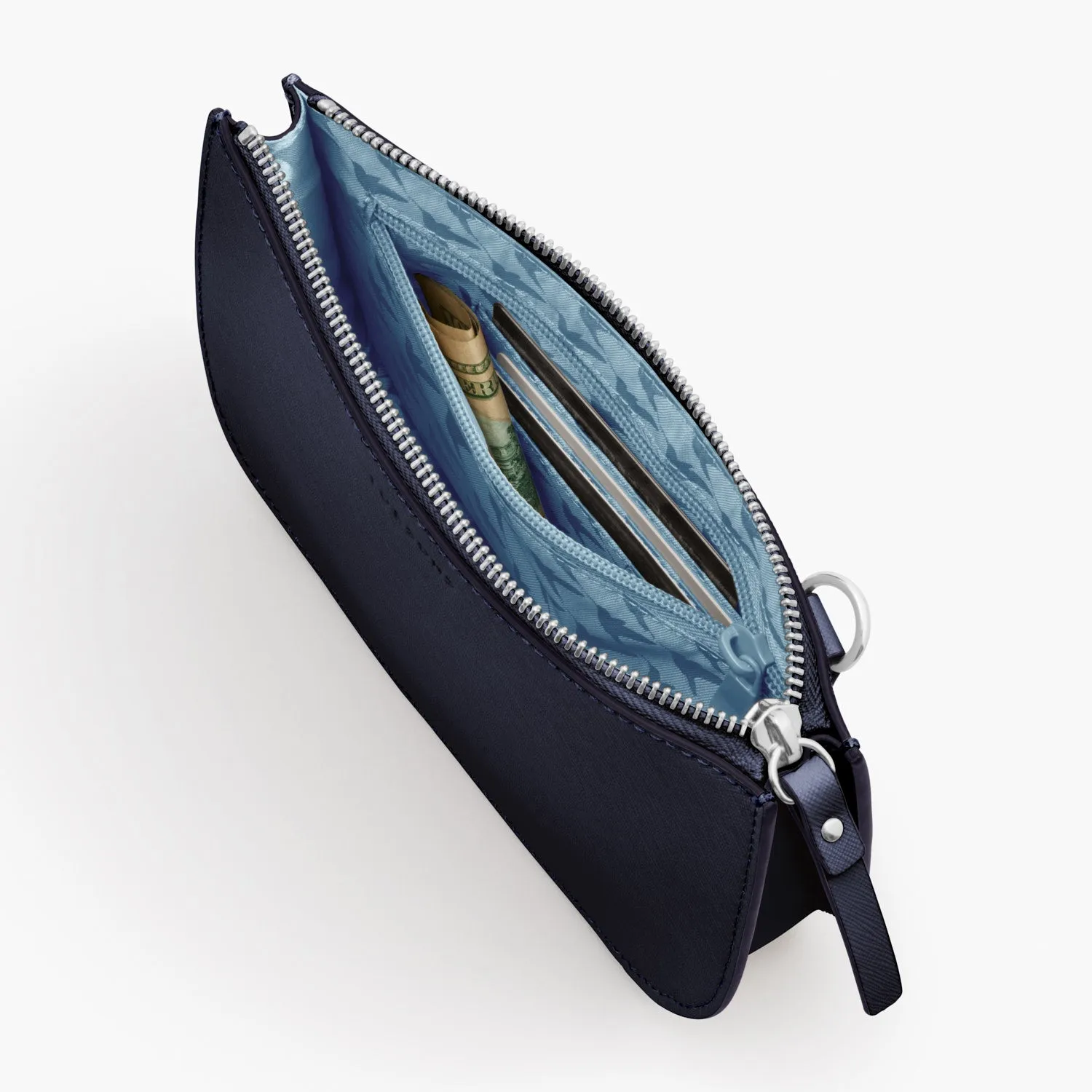 The Waverley 2 - Saffiano Leather - Deep Navy / Silver / Azure