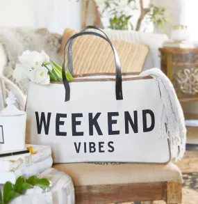 Weekend Vibes Canvas Tote Bag