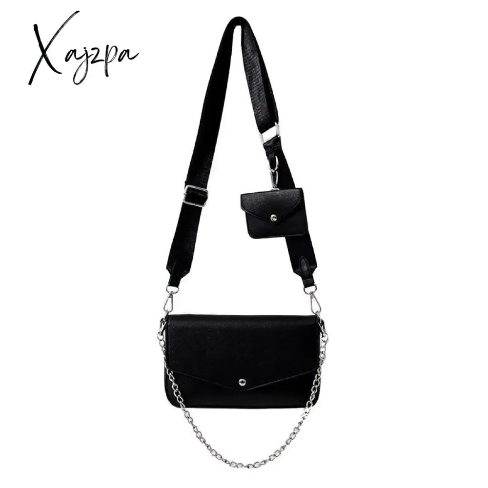 Xajzpa - Women Crossboy Bags New Leather Shoulder Bag With Coin Purse And Handbag Ladies Bag 2 Pieces Set Messenger Bags Retro Hobo